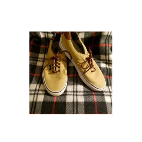 Vans Unisex Sneakers Size 8.5 in Womens Size 7 in Mens Tan Canvas Nice - Picture 5 of 5